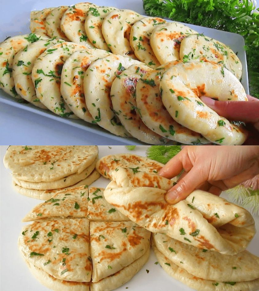 These are awesome, fantastic garlic flatbreads in 10 minutes